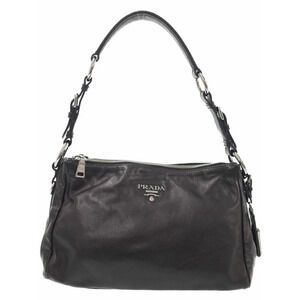 Prada Soft Calf Leather shoulder bag Black